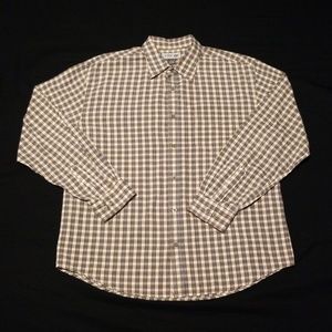 Urban Up mens casual button down shirt plaid xl